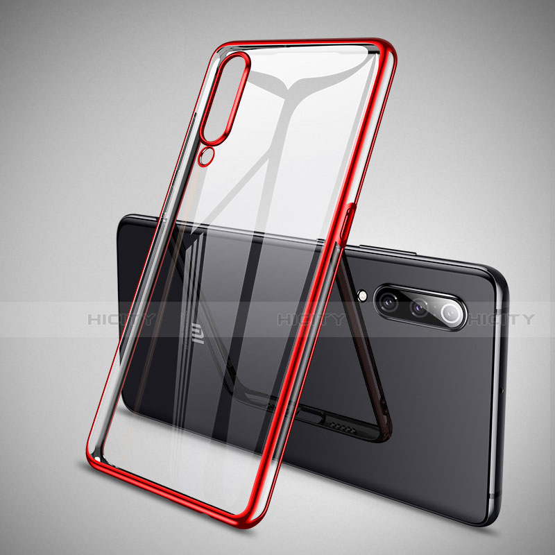 Funda Silicona Ultrafina Carcasa Transparente H05 para Xiaomi Mi 9 Lite Rojo