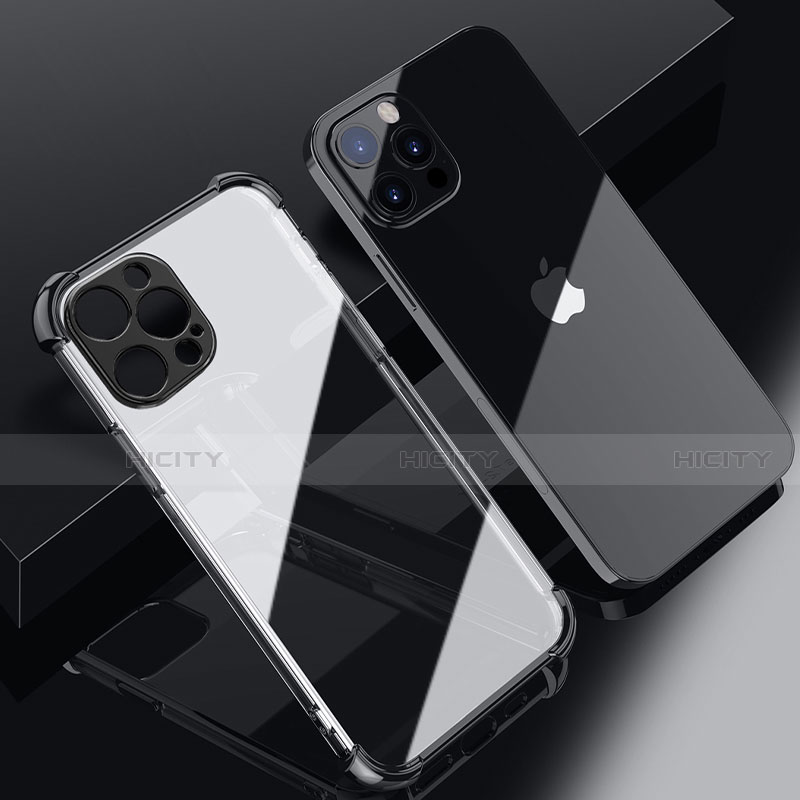 Funda Silicona Ultrafina Carcasa Transparente H06 para Apple iPhone 13 Pro Max Negro