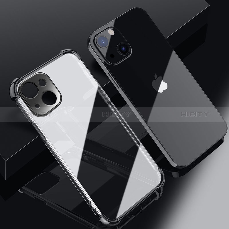 Funda Silicona Ultrafina Carcasa Transparente H06 para Apple iPhone 15 Negro