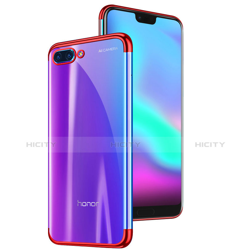 Funda Silicona Ultrafina Carcasa Transparente H06 para Huawei Honor 10 Rojo