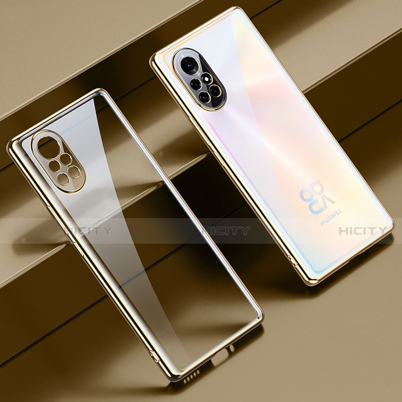 Funda Silicona Ultrafina Carcasa Transparente H06 para Huawei Nova 8 5G Oro