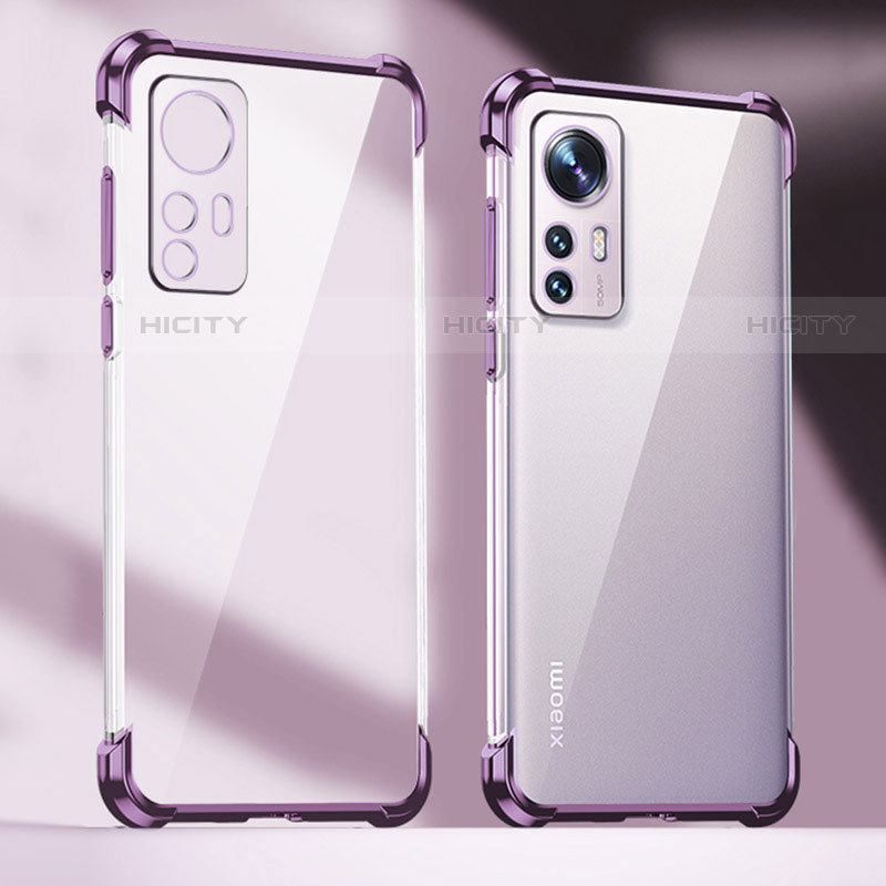 Funda Silicona Ultrafina Carcasa Transparente H06 para Xiaomi Mi 12S 5G Morado