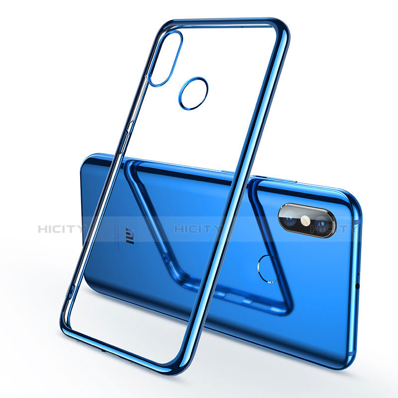 Funda Silicona Ultrafina Carcasa Transparente H06 para Xiaomi Mi 8 Azul