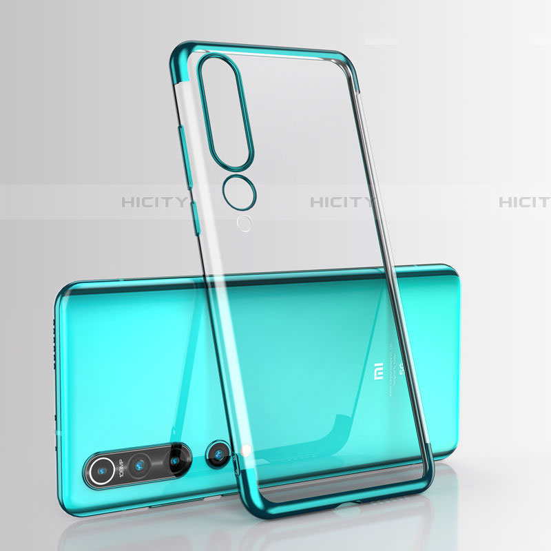 Funda Silicona Ultrafina Carcasa Transparente H07 para Xiaomi Mi 10 Verde