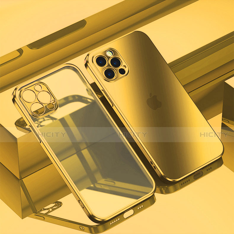 Funda Silicona Ultrafina Carcasa Transparente H11 para Apple iPhone 13 Pro Max Oro