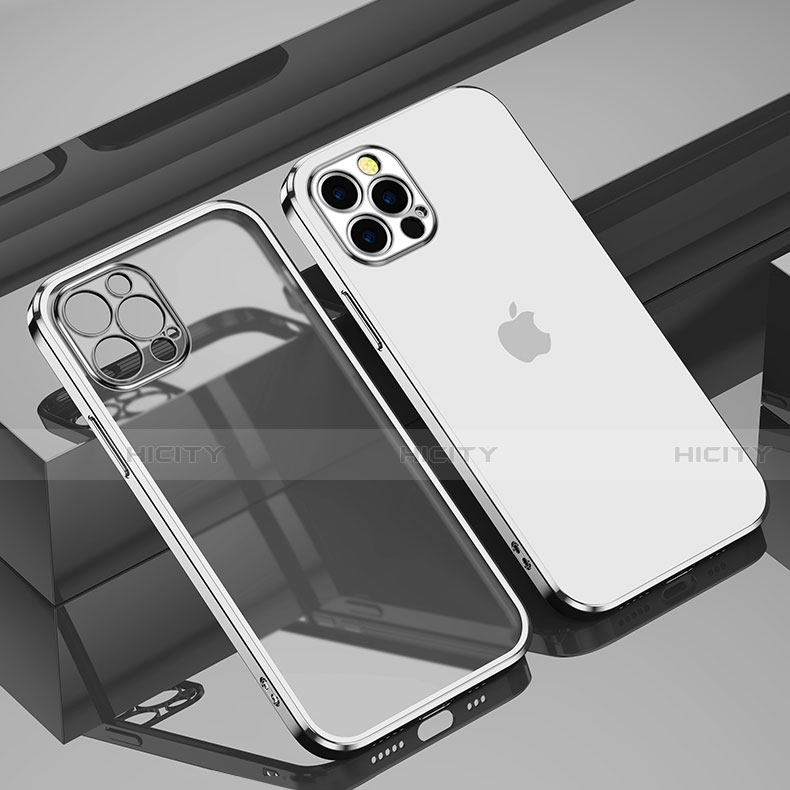 Funda Silicona Ultrafina Carcasa Transparente H11 para Apple iPhone 15 Pro Plata