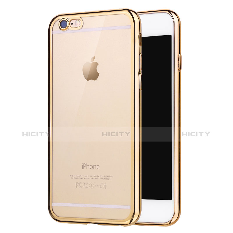 Funda Silicona Ultrafina Carcasa Transparente H16 para Apple iPhone 6 Oro