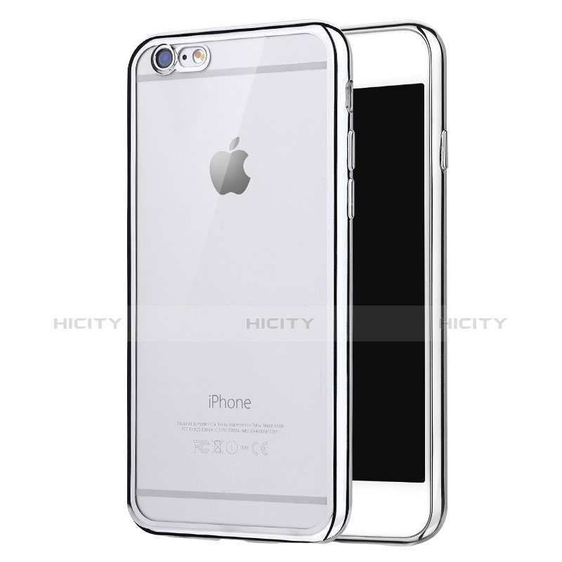 Funda Silicona Ultrafina Carcasa Transparente H16 para Apple iPhone 6 Plata