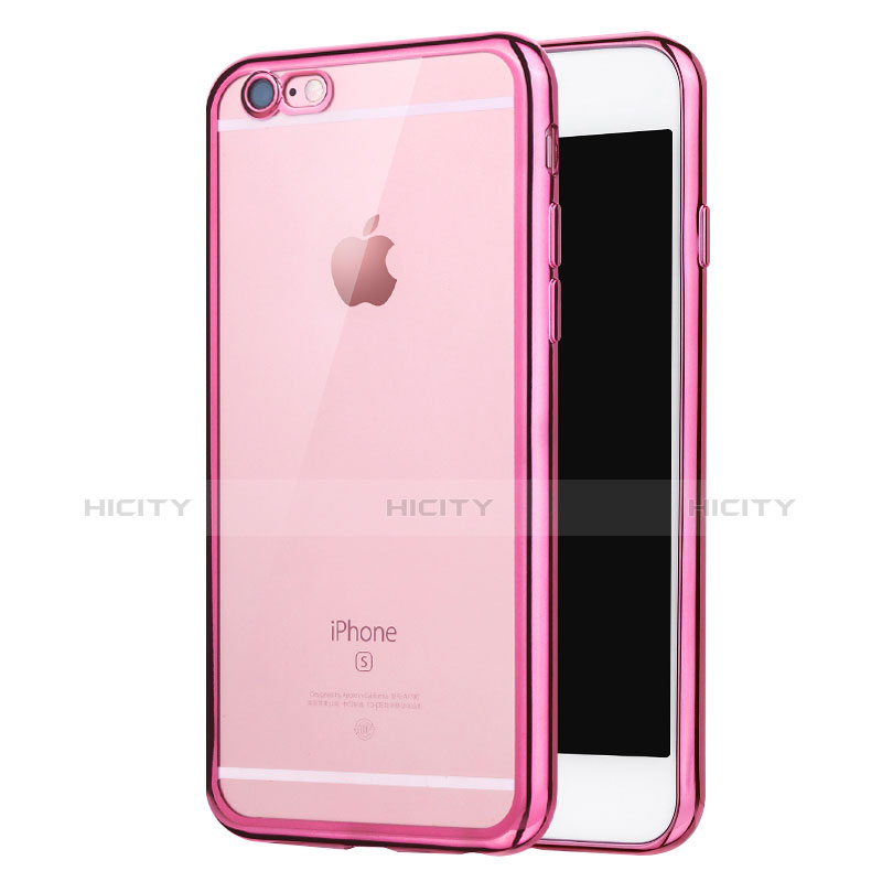 Funda Silicona Ultrafina Carcasa Transparente H16 para Apple iPhone 6S Rosa