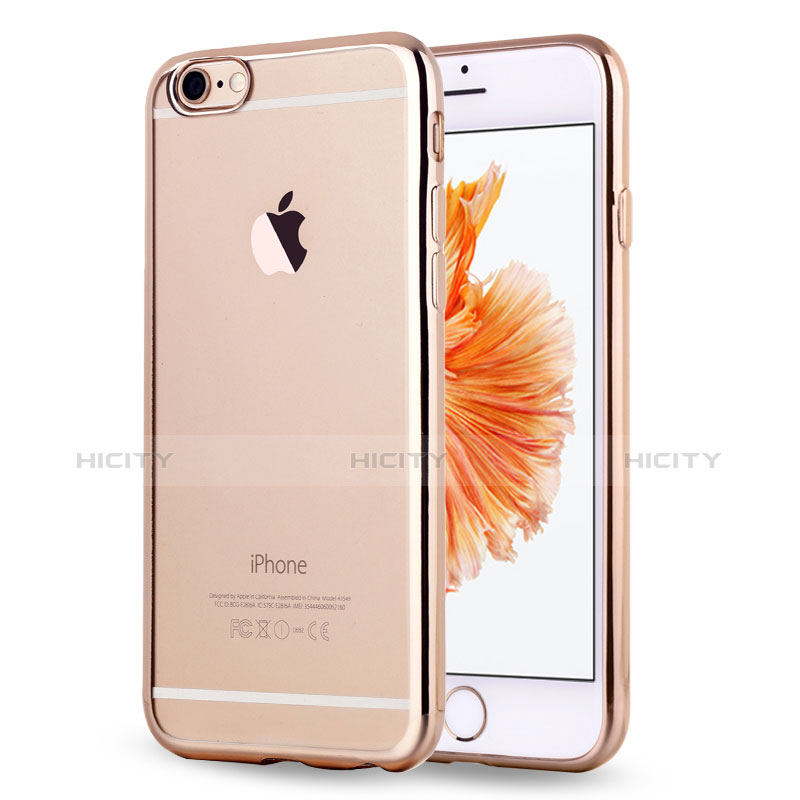 Funda Silicona Ultrafina Carcasa Transparente H17 para Apple iPhone 6 Oro