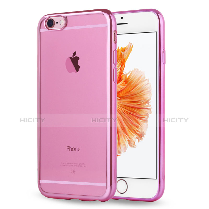 Funda Silicona Ultrafina Carcasa Transparente H17 para Apple iPhone 6 Rosa