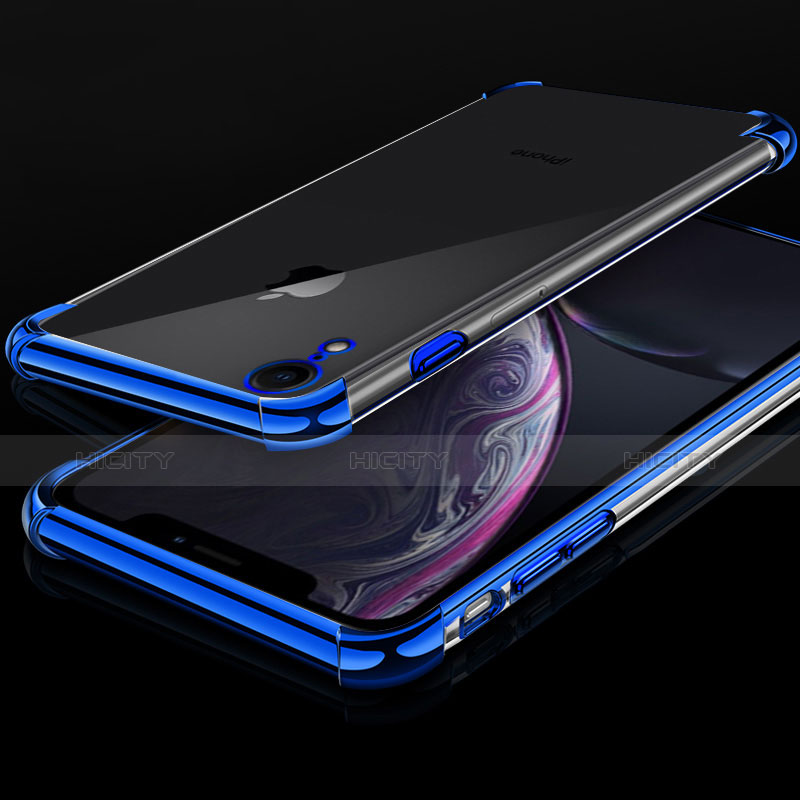 Funda Silicona Ultrafina Carcasa Transparente HC07 para Apple iPhone XR Azul