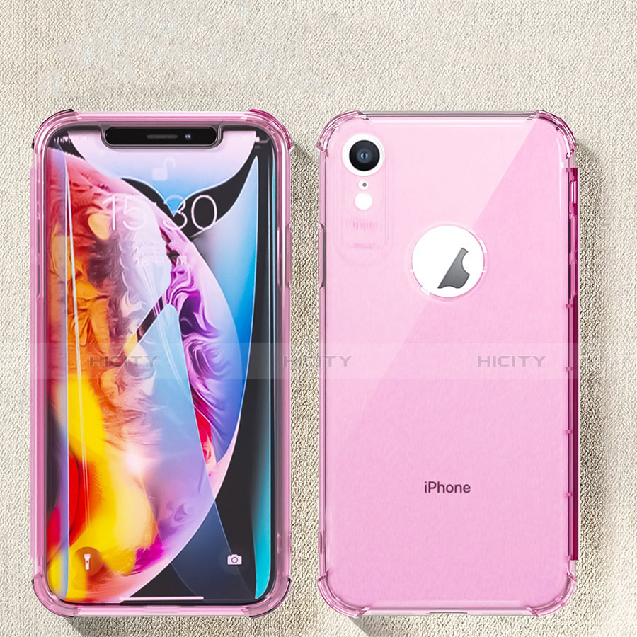 Funda Silicona Ultrafina Carcasa Transparente HC08 para Apple iPhone XR Rosa