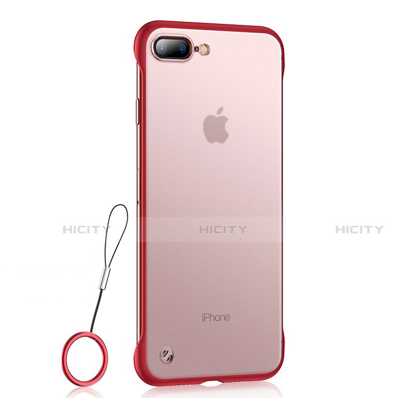 Funda Silicona Ultrafina Carcasa Transparente HT02 para Apple iPhone 7 Plus Rojo