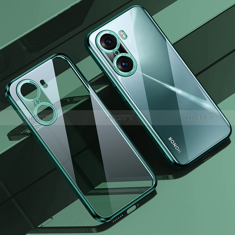 Funda Silicona Ultrafina Carcasa Transparente LD1 para Huawei Honor 60 5G Verde