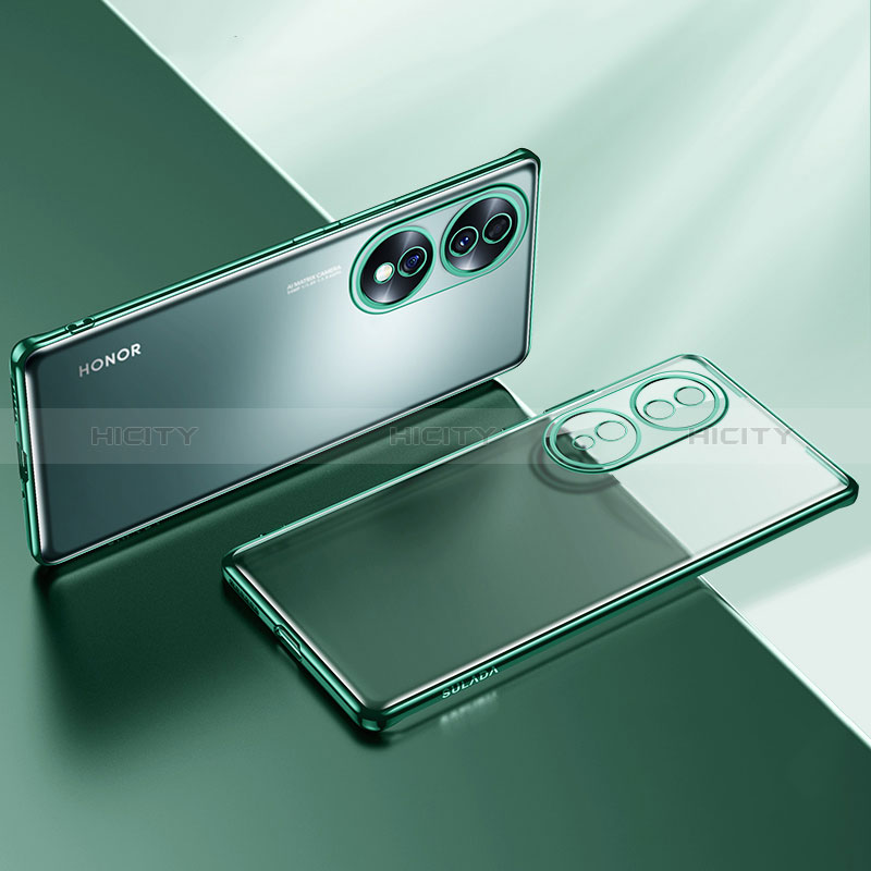 Funda Silicona Ultrafina Carcasa Transparente LD1 para Huawei Honor 70 5G Verde