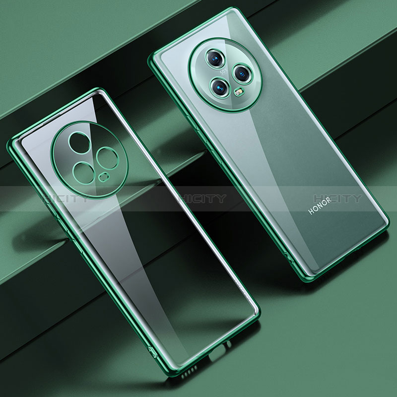 Funda Silicona Ultrafina Carcasa Transparente LD1 para Huawei Honor Magic5 5G Verde