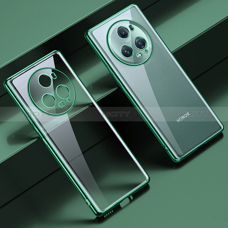 Funda Silicona Ultrafina Carcasa Transparente LD1 para Huawei Honor Magic5 Pro 5G Verde