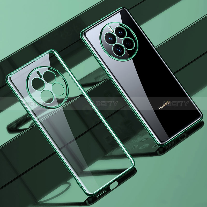 Funda Silicona Ultrafina Carcasa Transparente LD1 para Huawei Mate 50 Verde