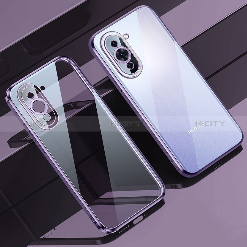 Funda Silicona Ultrafina Carcasa Transparente LD1 para Huawei Nova 10 Morado