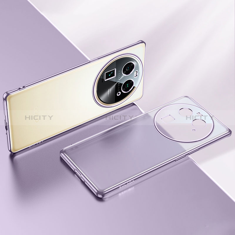 Funda Silicona Ultrafina Carcasa Transparente LD1 para Oppo Find X6 5G Morado