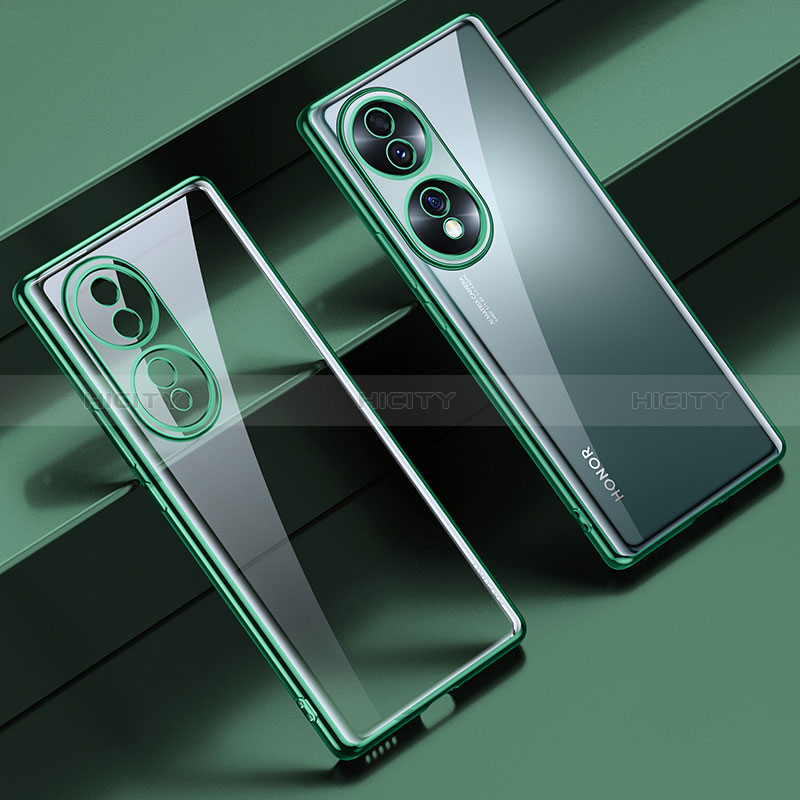 Funda Silicona Ultrafina Carcasa Transparente LD2 para Huawei Honor 70 5G Verde