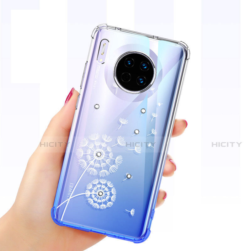 Funda Silicona Ultrafina Carcasa Transparente Mariposa para Huawei Mate 30