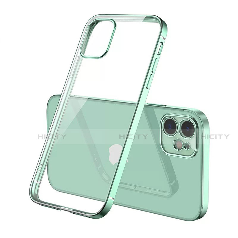 Funda Silicona Ultrafina Carcasa Transparente N01 para Apple iPhone 12 Mini Menta Verde