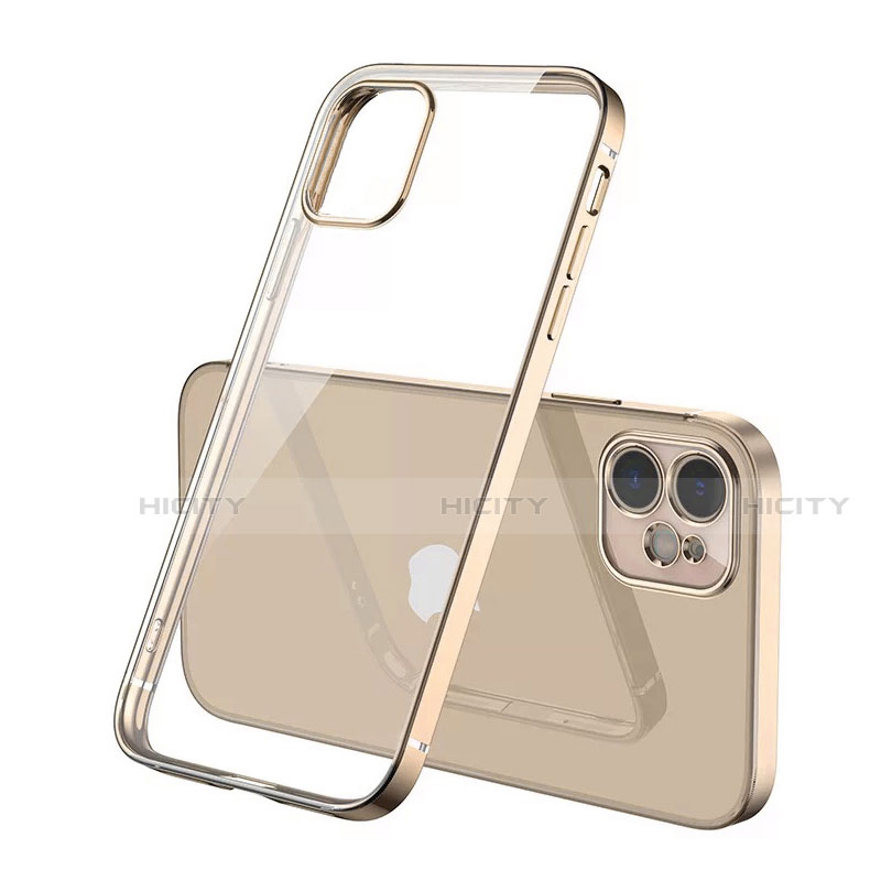 Funda Silicona Ultrafina Carcasa Transparente N01 para Apple iPhone 12 Mini Oro