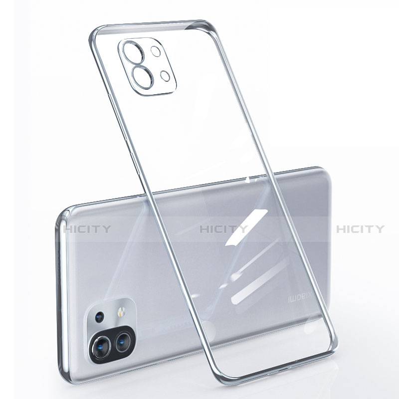 Funda Silicona Ultrafina Carcasa Transparente para Xiaomi Mi 11 Lite 4G Plata