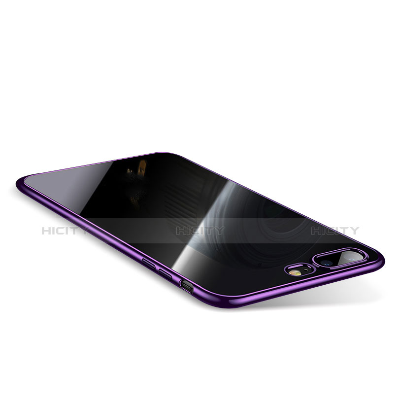 Funda Silicona Ultrafina Carcasa Transparente Q01 para Apple iPhone 7 Plus Morado