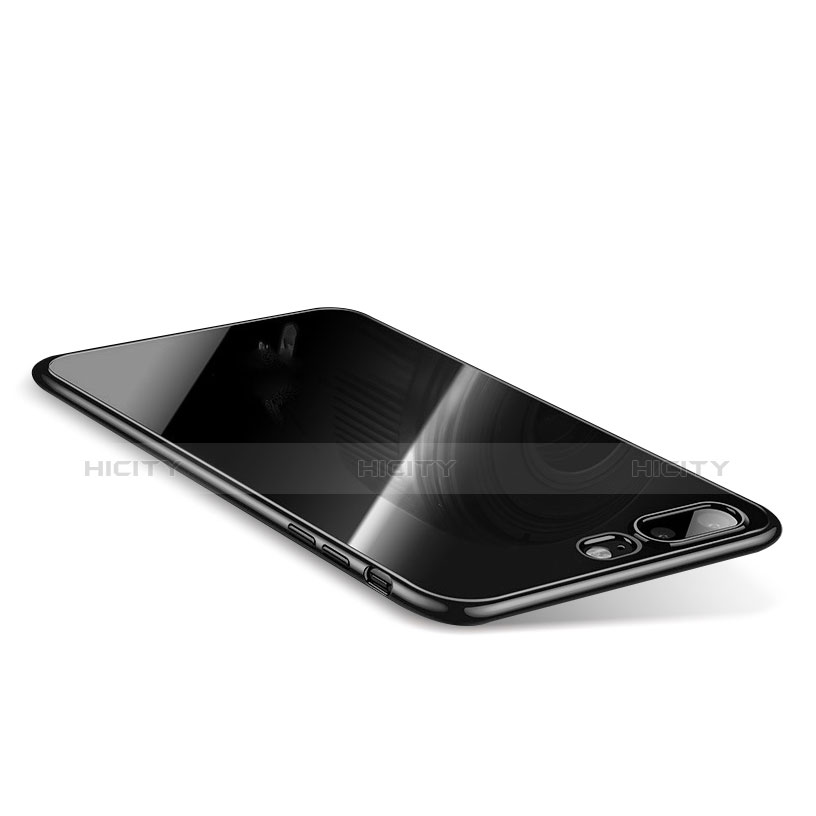 Funda Silicona Ultrafina Carcasa Transparente Q01 para Apple iPhone 7 Plus Negro