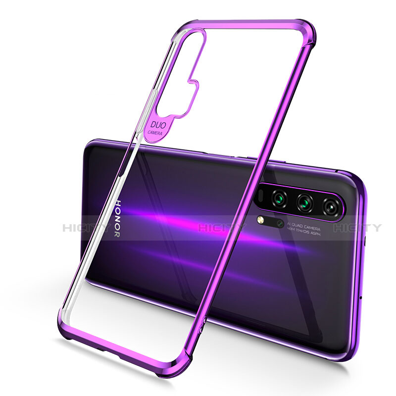 Funda Silicona Ultrafina Carcasa Transparente S01 para Huawei Honor 20 Pro Morado