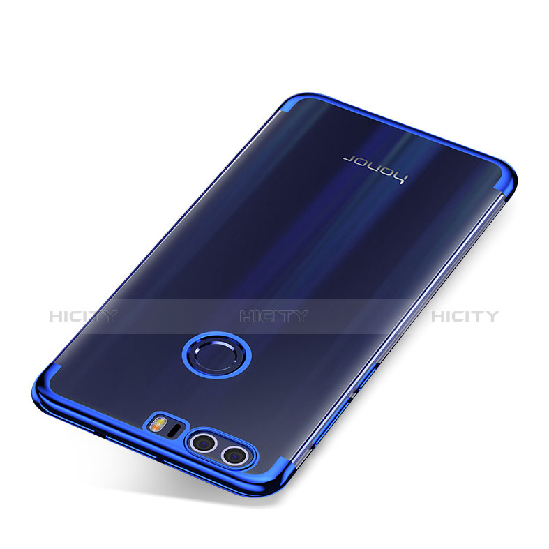 Funda Silicona Ultrafina Carcasa Transparente S01 para Huawei Honor 8 Azul