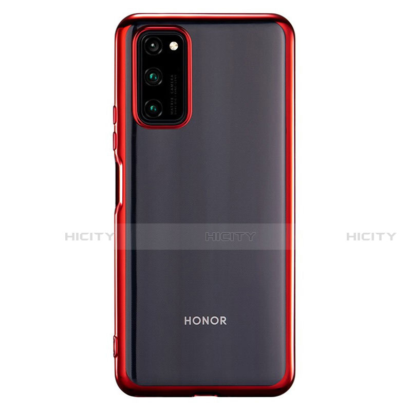 Funda Silicona Ultrafina Carcasa Transparente S01 para Huawei Honor V30 5G Rojo