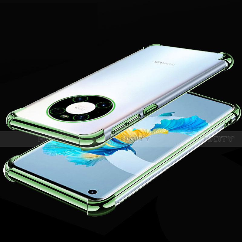 Funda Silicona Ultrafina Carcasa Transparente S01 para Huawei Mate 40 Verde