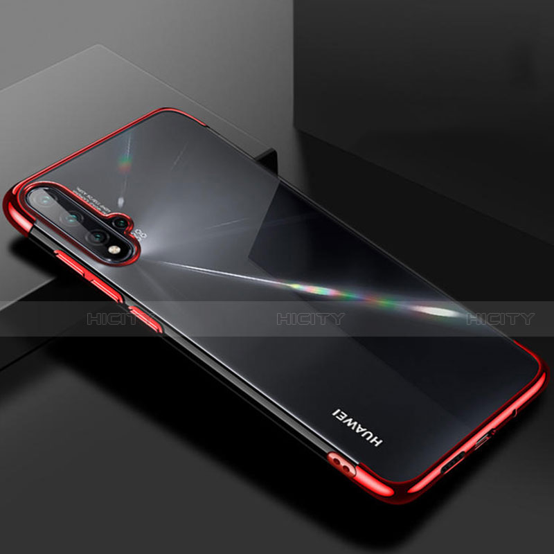 Funda Silicona Ultrafina Carcasa Transparente S01 para Huawei Nova 5 Pro Rojo