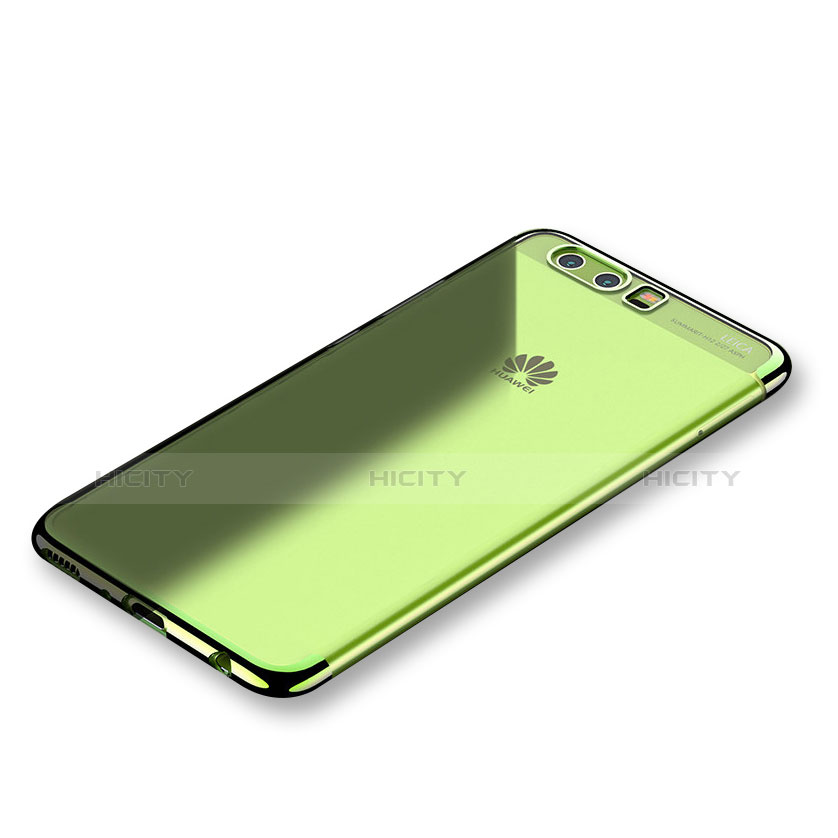 Funda Silicona Ultrafina Carcasa Transparente S01 para Huawei P10 Plus Verde