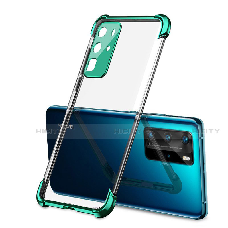 Funda Silicona Ultrafina Carcasa Transparente S01 para Huawei P40 Pro Verde