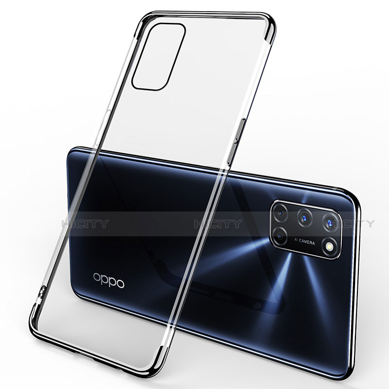 Funda Silicona Ultrafina Carcasa Transparente S01 para Oppo A52 Negro