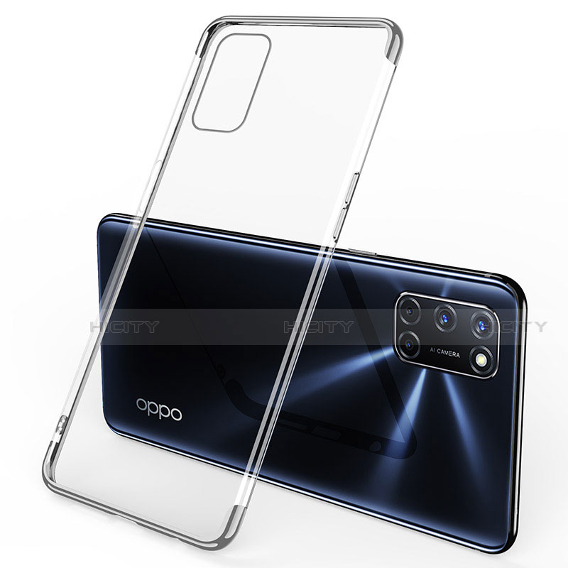 Funda Silicona Ultrafina Carcasa Transparente S01 para Oppo A52 Plata