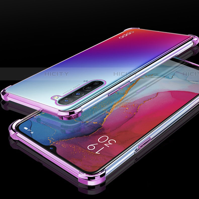 Funda Silicona Ultrafina Carcasa Transparente S01 para Oppo Find X2 Lite Morado