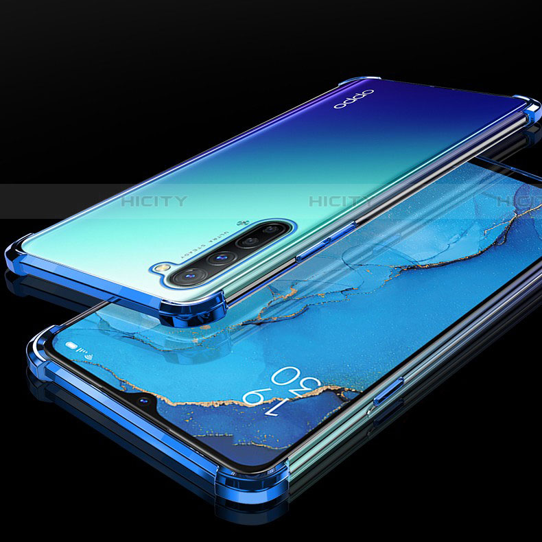 Funda Silicona Ultrafina Carcasa Transparente S01 para Oppo Reno3 Azul