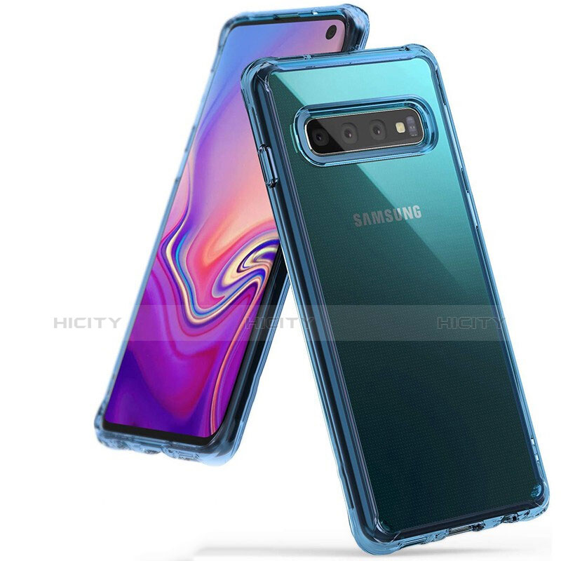 Funda Silicona Ultrafina Carcasa Transparente S01 para Samsung Galaxy S10 Azul Cielo