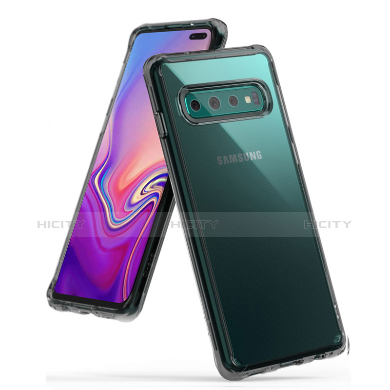 Funda Silicona Ultrafina Carcasa Transparente S01 para Samsung Galaxy S10 Plus Gris