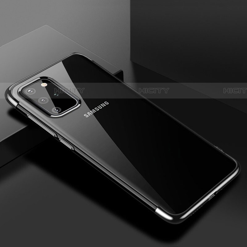 Funda Silicona Ultrafina Carcasa Transparente S01 para Samsung Galaxy S20 Plus Negro