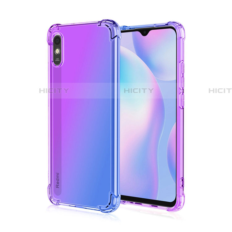 Funda Silicona Ultrafina Carcasa Transparente S01 para Xiaomi Redmi 9A Morado