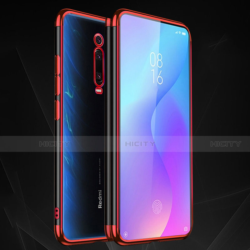 Funda Silicona Ultrafina Carcasa Transparente S01 para Xiaomi Redmi K20 Pro Rojo