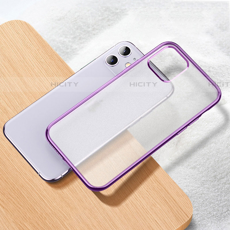 Funda Silicona Ultrafina Carcasa Transparente S02 para Apple iPhone 11 Morado