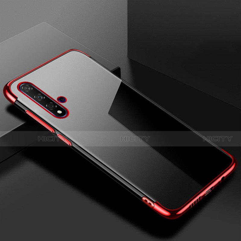 Funda Silicona Ultrafina Carcasa Transparente S02 para Huawei Honor 20S Rojo